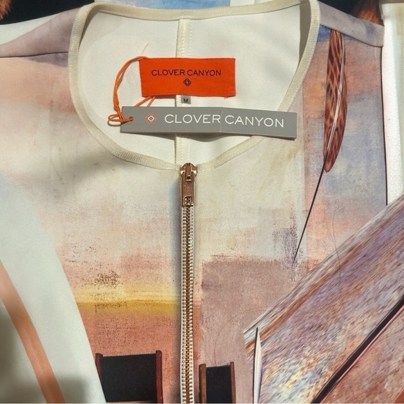 Clover Canyon Abstract Geometric Print Neoprene Scuba Fit & Flare Mini Dress - Picture 12 of 14